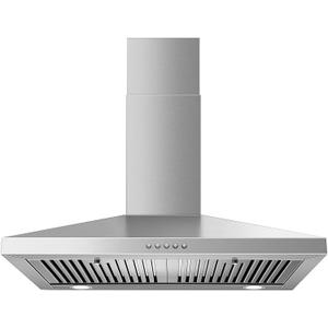 SNDOAS Range Hood 30 inch,Stainless Steel Wall Mount Range Hood 30 inch,Chimney-Style Stove Vent with Ducted/Ductless Convertible,Kitchen Hood with LED Light,Button Control,3-Speed Vent Hood