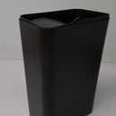 Plastic Waste Bin with Swing Lid, 14 Liter Garbage Can, 1 Pack (Black)