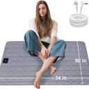 Grounding Mat Cotton Grounding Pad Grounded Pad with Silver Fiber Earth Connected Mat for Bed (Grey, 34x50 inch)