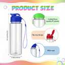 Maxcheck 25 Pieces Water Bottle Bulk 17 oz Plastic Sports Water Bottles Bulk with Handle Strap Lightweight Leakproof Drink Flip Top for Adults Fit Gym(Classic Style,Multicolored)