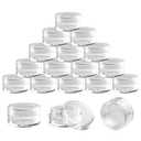 5g Cosmetic Sample Jars with Lids, 50 Pack Clear Small Plastic Containers for Skincare, Face Cream & Lip Balm, BPA-Free, Refillable Travel Size Containers