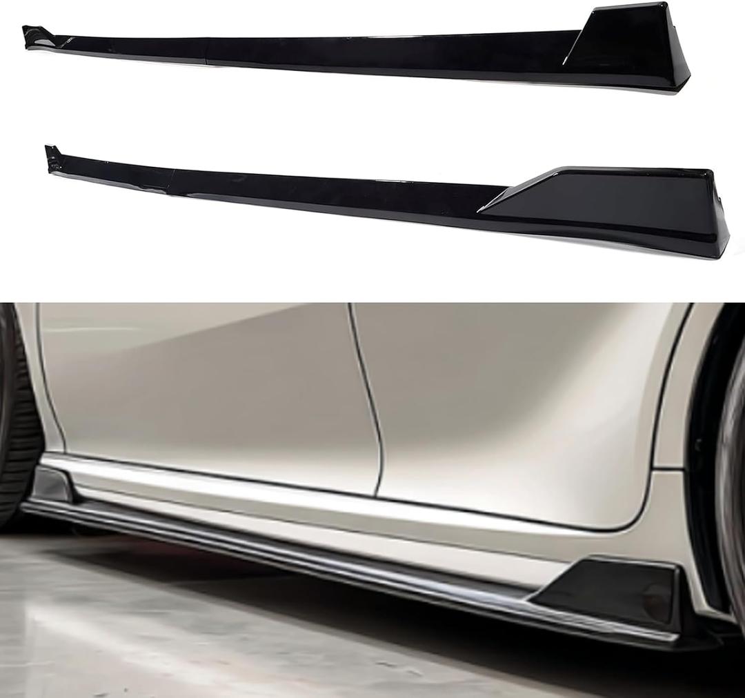 Side Skirts Extensions Fit for Toyota Camry 2018 2019 2020 2021 2022 2023 2024 2025 SE XSE 4PCS Add-On Side Skirt KitGlossy Black