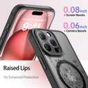 FUNMIKO for iPhone 14 Pro Case Military-Grade Protection & Wireless Charging - Trendy Floral Design for Women Girls, Non-Slip Matte Phone Cover with Shockproof Corners - Elegantly Sketched Flower