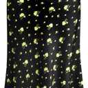 Keasmto Leopard Print Skirt for Women Cheetah High Waist Silk Satin Elasticized Skirts L