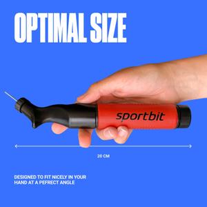 SPORTBIT Duopack Ball Pumps - Push & Pull Inflating System - Great for All Exercise Balls - Volleyball Pump, Basketball Inflator, Football & Soccer Ball Air Pump - Goes with Needles Set
