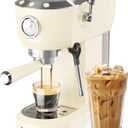 Espresso Machine 20 Bar, Latte and Cappuccino Machine with Steam Milk Frother, Fast Heating, Professional Espresso Maker for Home, 42oz Removable Water Tank, Cream