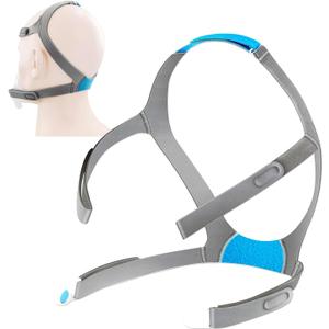 Replacement Headgear Strap Compatible with Airfit F30 CPAP Mask, Adjustable Ventilator Mask Headband with Clips