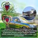 12 Pcs Heart Wind Spinners Colorful: Outdoor Garden Decor Metal Yard Lawn Ornaments with 360 Degree Swivel Hook, Reflective Bird Device Deterrent to Keep Birds Away from Porch Yard Patio Parking