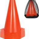 PXZBLG 12/24/50pcs Soccer Cones, 7" Soccer Cones, Plastic Traffic Cones, Training Cones for Basketball Football Skating Drills Practice (Red)