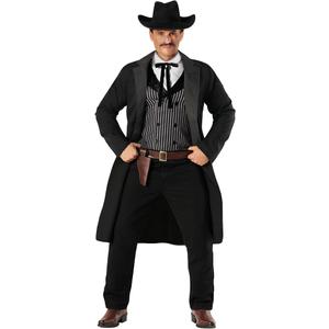 Morph Western Outfit for Men Wild West Costume Men Halloween Costumes Adult Cowboy Western Sheriff Costume L
