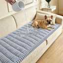 Waterproof Couch Cover for Dogs Washable,Non Slip Fuzzy Durable Couch Covers for 3 Cushion Sofa Pet Friendly Sofa Cover Dog Thick Soft Slipcovers Protector Couches Mat Bed (Light Grey, 27.6" x 82.7")