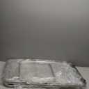 Suzile 2 Pcs Acrylic Folding Chairs Clear Transparent Stackable Dining Chairs Modern Armless Event Seat Plastic Living Room Seat for Home Living Room Inside Outside