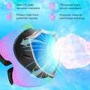 Toddler Kids Bike Helmet Set for Boys Girls Color Gradient Adjustable Skateboard Helmet Protective Gear Set Knee Elbow Wrist Pads for Bike, Roller, Scooter, Cycling, Balance and More Sports (Small: 20.1"-21.2", Pink-Blue-Green)