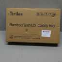 Yirilan Bathtub Trays for Tub,Bath Tray, Foldable Bathtub Caddy,Brown