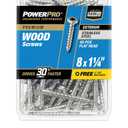 Power Pro Premium 305 Stainless Steel Wood Screws (#8 x 1-1/4") - 45pc (Silver)