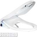 Electric Bidet Toilet Seat, Heated Toilet Seat Elongated with Instant Warm Water & Dryer, Feminine & Front Rear Wash, Wireless Remote, Self-Clean Nozzle, Slow Close Lid, Upgraded Silent ECO Child Mode