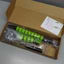 44" Ice Scraper and Snow Brush for Car Windshield with Extendable, 360 Pivoting, Soft Bristle Head, Foam Grip, for Car, Truck, SUV Window Tool (Green)