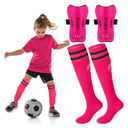 Syhood Soccer Shin Guards and Socks for Toddler Kids Youth, Lightweight Soccer Shin Pads Protective Defender Gear for 3-5, 5-10, 10-15 Years Old Children Teen Boys Girls Sports Game S