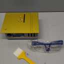 Huanyu Mini Table Saw 96W 9000RPM Hobby Electric Saw 7-Level Speed Adjustable 0-90 Angle 15MM Cutting Depth with Blade Model DIY Crafts Cutting Tool for Precision Cut Metal Wood Plastic Acrylic (Silver)