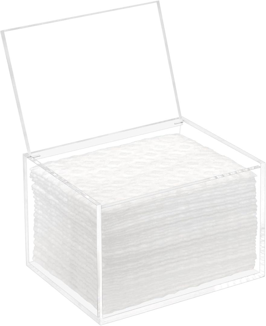 Mop Pad Holder Container, Floor Mopping Storage Acrylic Box for Fabric Softener Sheets, Clear