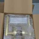 Goldenwarm Gold Door Handles Interior, Zinc Alloy Heavy Duty Brushed Gold Interior Door Handles for Bedroom Bathroom, Modern Round Privacy Door Levers (6 Pack)