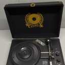 Vinyl Record Player Bluetooth Turntable 3-Speed Suitcase Portable Vintage Belt-Driven Record Player with Built-in Speakers RCA Line Out AUX in Headphone Jack LP Recording to Convert Records to MP3