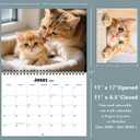 4 x 2026 Wall Calendar,Calendar 2026, January 2026 - December 2026, Wall Calendar Cat Kitten, 11" X 17" Opened,Full Page Months Thick & Sturdy Paper for Calendar Organizing & Planning