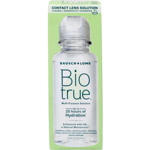 Biotrue Contact Solution, Multi-Purpose Lens Solution for Soft Lenses, Cleans, Disinfects, Removes Protein Build-Up, Dirt & Debris, Hydrates, Stores & Conditions Contacts, 2 Fl Oz (Pack of 1)