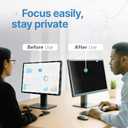 VINTEZ 24 Inch 16:9 Privacy Screen for Computer Monitor and Laptop - Anti Glare Protector Film Blue Light Filter Eye Protection - Computer Screen Privacy Shield, [1 Pack]