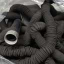 J&B XpandaHose 50ft Expandable Garden Hose with Holder - Heavy Duty Superior Strength 3750D - 4 -Layer Latex Core - Extra Strong Brass Connectors and 10 Spray Nozzle w/Storage Bag (Black 50)