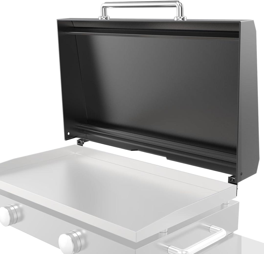 Upgraded Hinged Lid for Blackstone Griddle 28 inch, 1517 1853 1605 1803 1839 1856 1924 1983 2094 2145 2137 5003, Hard Cover Hood for Blackstone Griddle Accessories