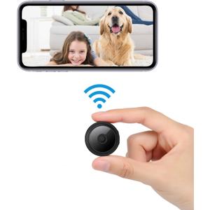 Secrect Camera Mini Spy Camera WiFi Hidden Camera Video Recorder Small Camera for Spying Room Camera Night Vision Home Security Camera Nanny Cam Pet Camera Baby Camera (Gray)
