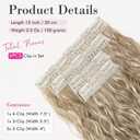 REECHO Clip in Hair Extensions, 4PCS Hair Extensions 12" Short Curly Wavy Blonde hair extensions Invisible Lace Weft Natural Soft Hairpieces for Women Dark Blonde with Highlights