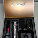 KEMEI 3023-702 Hair & Beard Trimmer for Men, 9000 RPM Zero Gapped Trimmers for Barbers with Full Metal Body, Professional Hair Clippers with LED Display, Ceramic and DLC Blades