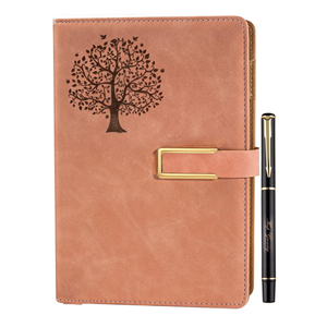 Fanery Sue Tree of Life Refillable Writing Journal for Women&Men Faux Leather Hardcover Notebook A5 College Ruled 200 Lined Pages Lay-Flat Personal Diary with Pen&Magnetic Buckle (Tree of Life-blue)