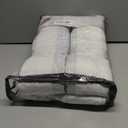 Beige White Blackout Floor to Ceiling Curtains 100 Inch Long for Sliding Door, Memory Trained Pinch Pleated Custom Double Layer Thick Linen Curtain Noise Reducing Light Blocking Bedroom Window Drapes (40"W x 100"L (Pack of 2))