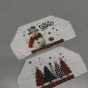 Weysat 2 Pcs Christmas Buffalo Plaid Linen Tissue Box Cover Square Tissue Box Cover Holder Dusty Room Decor for Home Bathroom Bedroom Office Table