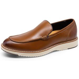 Bruno Marc Men's Dress Slip-on Classic Loafers Formal Shoes, Size 7, Brown
