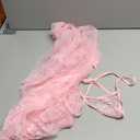 Avidlove Women's Lace Kimono Robe Babydoll Lingerie Mesh Nightgown (3X-Large, Pink)