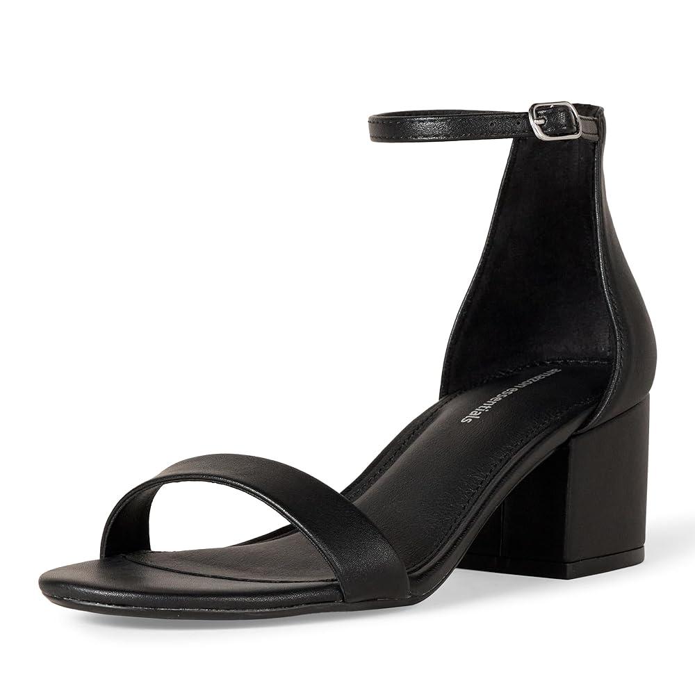 Amazon Essentials Women's Two Strap Heeled Sandal Size 11