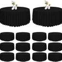 12 Pack Round Tablecloth 90 Inch Cloth Black Tablecloth for Round Tables, Washable Polyester Table Cloth Stain and Wrinkle Resistant Decorative Table Cover for Wedding Party Dining Banquet