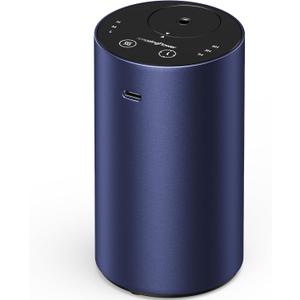 Waterless Essential Oil Diffuser, Rechargeable Scent Diffusers with 3 Mist Levels & Timers, Portable Aromatherapy Diffuser for Home Car Room Studio Office, Deep Blue