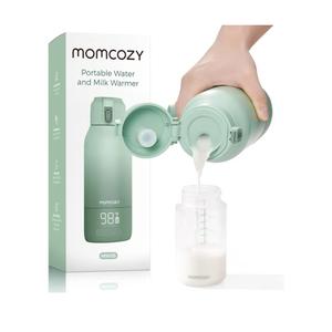 Momcozy Portable Milk Warmer for Travel – Dual Heating Modes for Breast Milk & Water, Portable Bottle Warmer with Fast Heating & Long Battery Life, 17 Ounces Large Capacity to Meet Your All-Day Needs