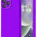 LOVE 3000 Designed for iPhone 14 Pro Max Case, Premium Silicone with [Soft Anti-Scratch Microfiber Lining] Shockproof Protective Phone Case for Men Women Girls 6.7", Neon Purple