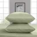 Threadmill Cotton Pillow Cases - Standard Size Set of 2, 100% Pure Cotton, 300 Thread Count Sateen Weave Sage Green - Ultra Soft & Comfortable Hotel Quality Pillow Protectors