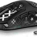 MANBASNAKE Attack Shark X3 Wireless Gaming Mouse, 49g Lightweight Triple Mode Ergonomic Computer Mouse, PAW3395 26K DPI Sensor, 200h Battery Life, Griptape Programmable Buttons for PC/Laptop/Mac/Win