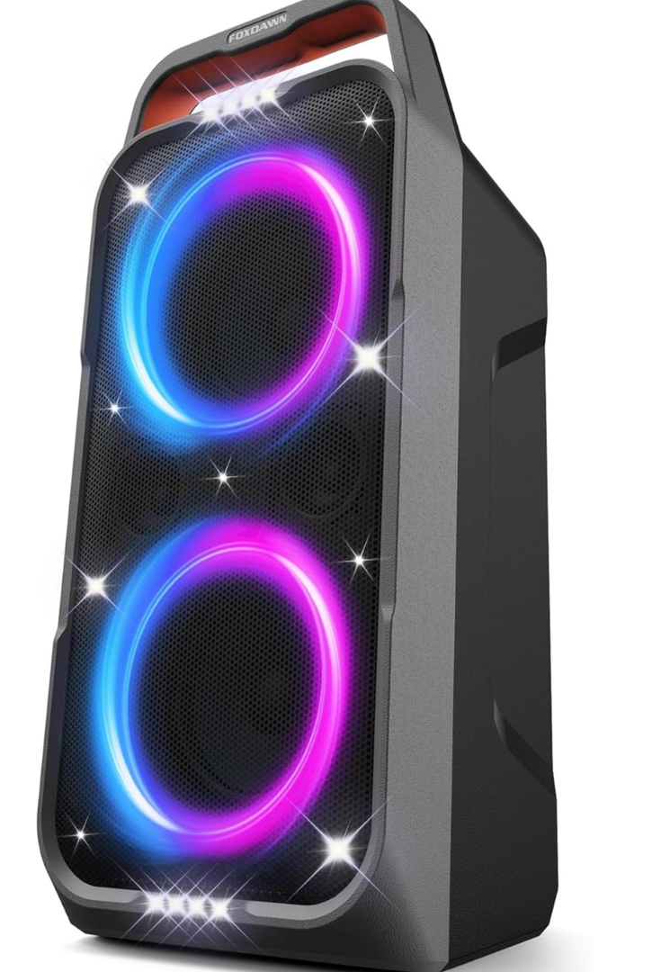Portable Bluetooth Speaker: 240W Peak Powerful Loud Sound Deep Bass Wireless Boombox Large Subwoofer 15 Hours Battery Life Fast Charging with Led Light Show for Party Outdoor Camping Backyard