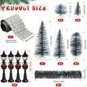 Hotop 18pc Christmas Village Accessories 47.2 Inch Village Roads Mini Snowy Trees Streets Light Lamppost Hedge Figurines Set for Display Winter Holiday Decorations DIY Crafts No Batteries(Modern)