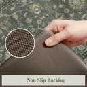 KIMODE Comfort Kitchen Mats for Floor Cushioned Anti Fatigue,Boho Vintage Kitchen Rugs Sets of 2 Non Slip,Memory Foam Kitchen Floor Mat Carpet for Laundry Office Home Decor,Dark Green