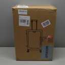 UrbanExplorer 20 Inch Carry On Luggage TSA Approved, Aluminum Frame Zipperless Luggage Carry On with Compartment for Short Trips, ABS+PC Hard Shell Suitcases with Spinner Wheels, White